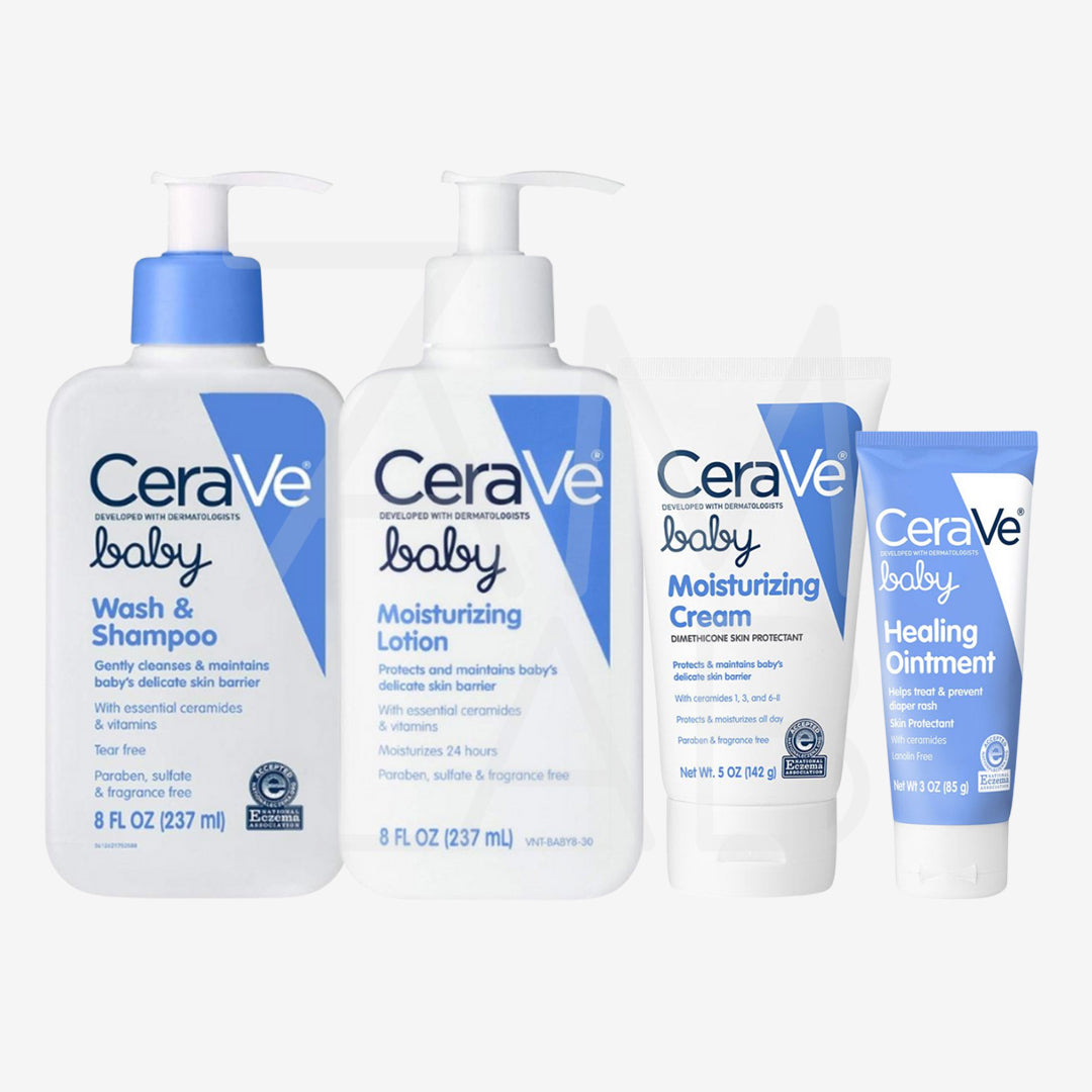 CeraVe Baby Series Moisturizing Cream, Lotion, Wash & Shampoo, Healing Ointment