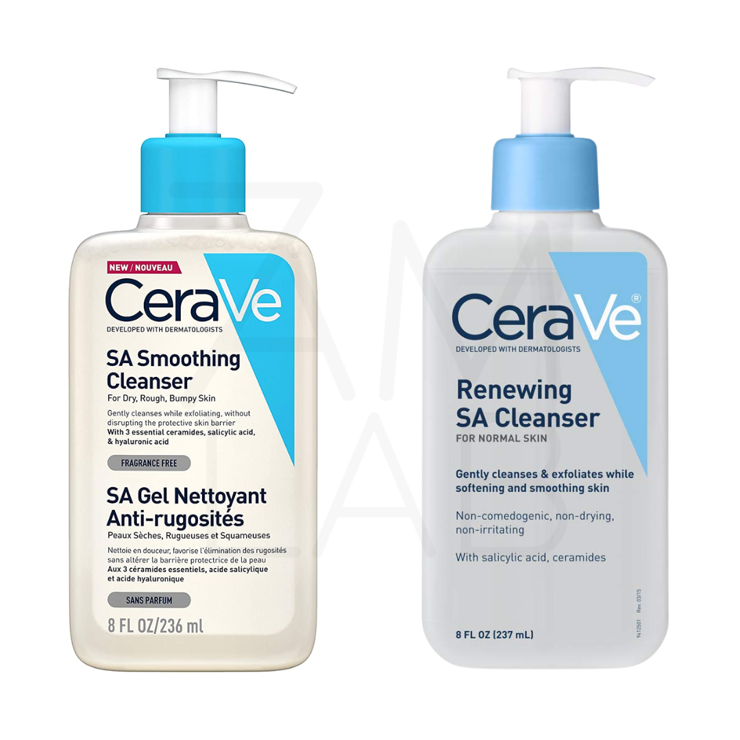 What's the Difference Between Cerave Renewing & Smoothing SA Cleanser?