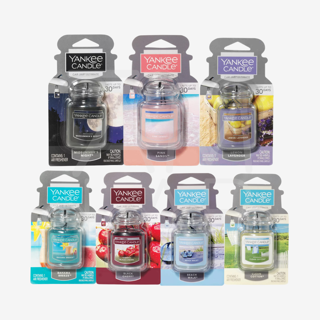 Yankee Candle Car Air Fresheners, Hanging Car Jar® Ultimate 3-Pack,  Neutralizes Odors Up To 30 Days, Includes: 1 Berrylicious, 1 Black Cherry,  and 1